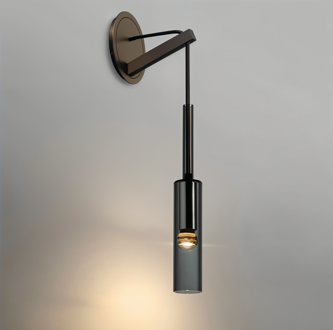 Minimalistyczna lampa ścienna z dmuchanym szkłem – Orvane-Trend Polska