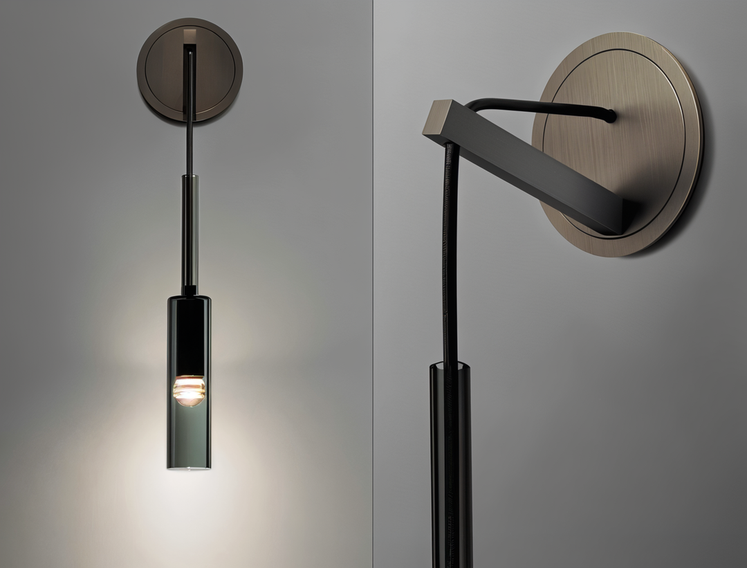 Minimalistyczna lampa ścienna z dmuchanym szkłem – Orvane-Trend Polska