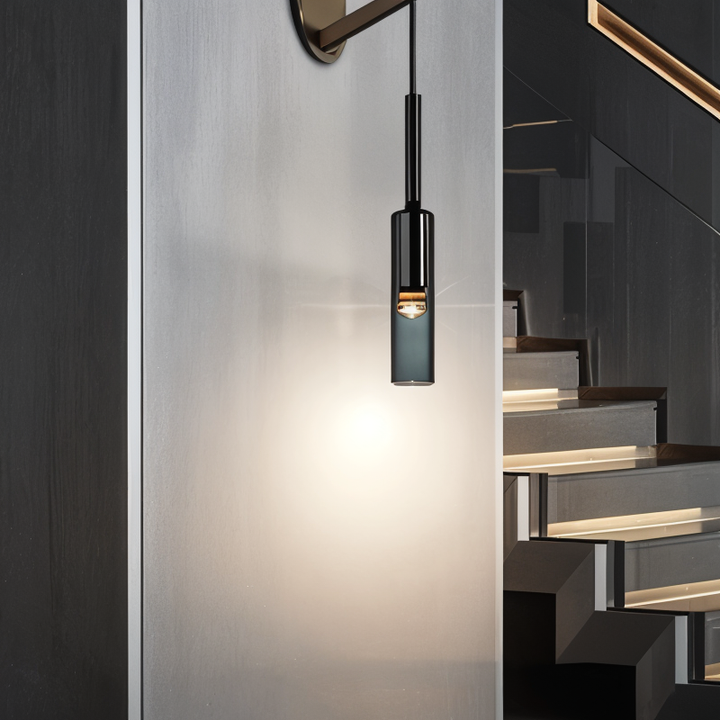 Minimalistyczna lampa ścienna z dmuchanym szkłem – Orvane-Trend Polska