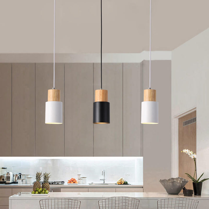 Minimalistyczna lampa wisząca LED Cylindryczna - NordicGlow-Biały-Trend Polska