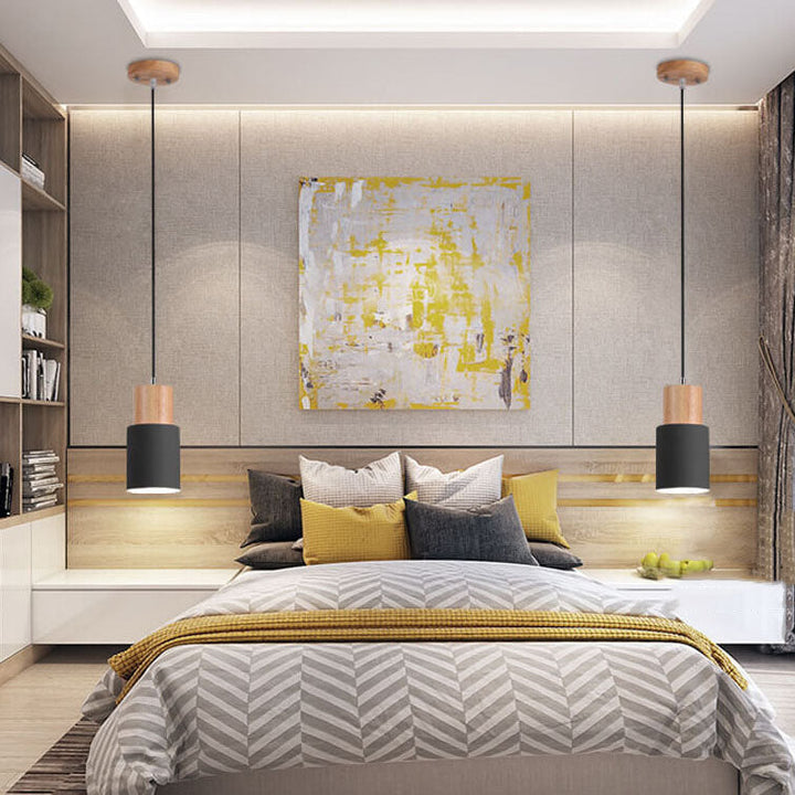 Minimalistyczna lampa wisząca LED Cylindryczna - NordicGlow-Biały-Trend Polska