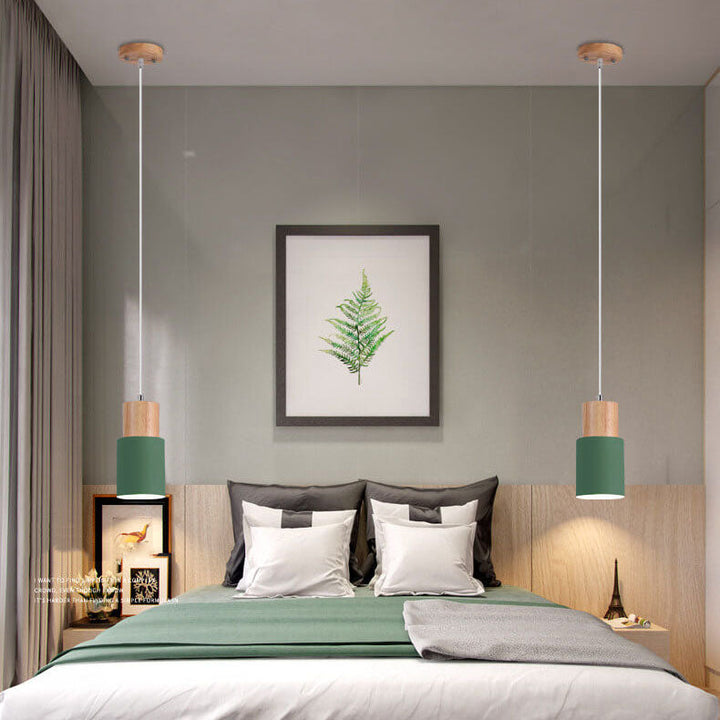 Minimalistyczna lampa wisząca LED Cylindryczna - NordicGlow-Biały-Trend Polska
