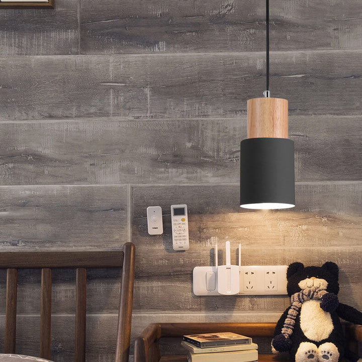 Minimalistyczna lampa wisząca LED Cylindryczna - NordicGlow-Biały-Trend Polska
