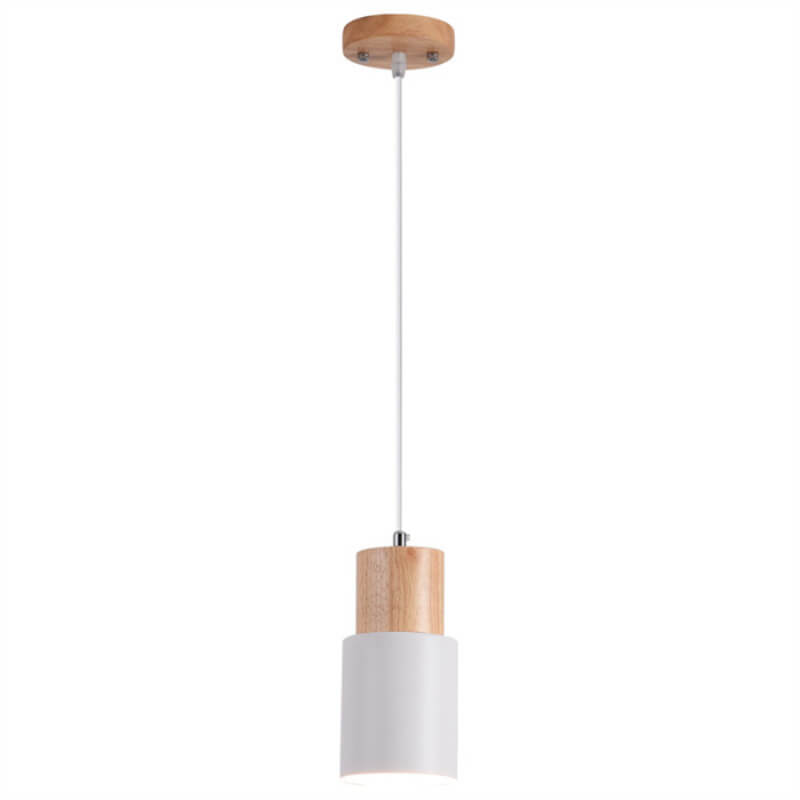 Minimalistyczna lampa wisząca LED Cylindryczna - NordicGlow-Biały-Trend Polska