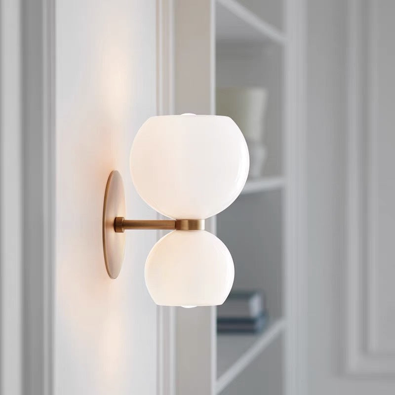 Minimalistyczna podwójna lampa ścienna LED – Lumis Duo-Biały-Trend Polska