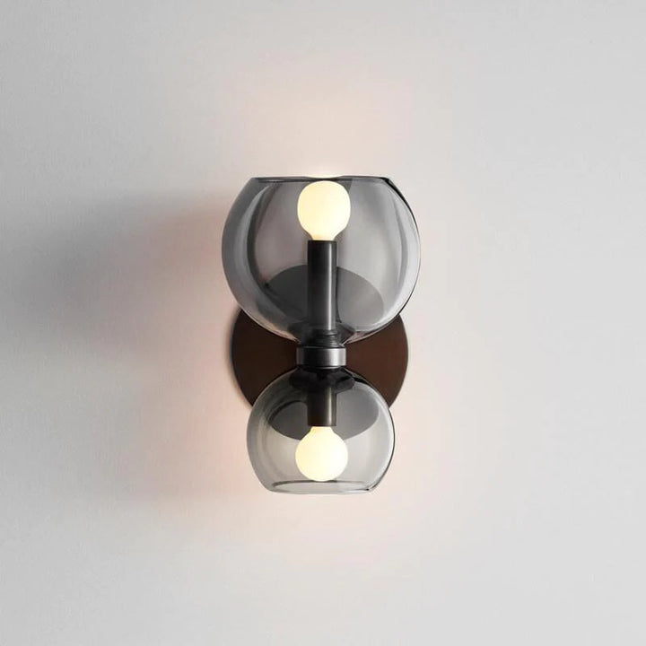 Minimalistyczna podwójna lampa ścienna LED – Lumis Duo-Biały-Trend Polska
