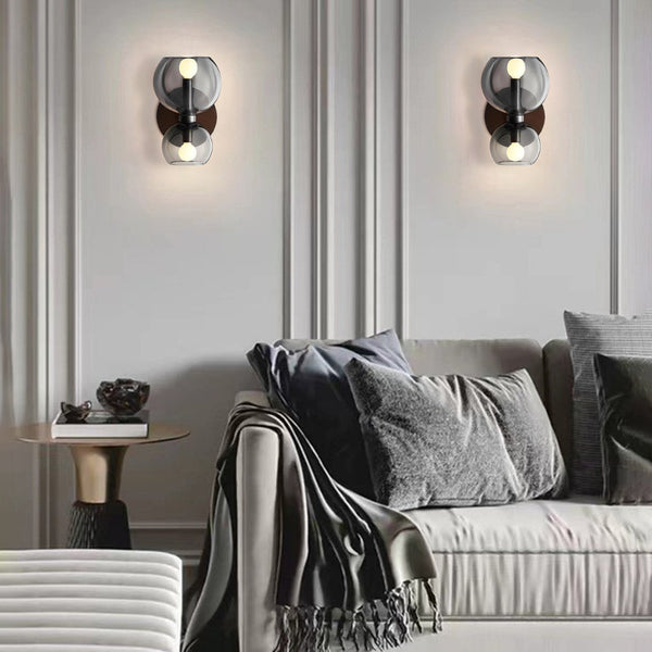Minimalistyczna podwójna lampa ścienna LED – Lumis Duo-Biały-Trend Polska
