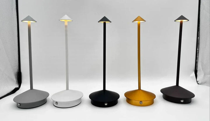 Minimalistyczna przenośna lampa LED nastrojowa - SerenLight-Szary-Trend Polska