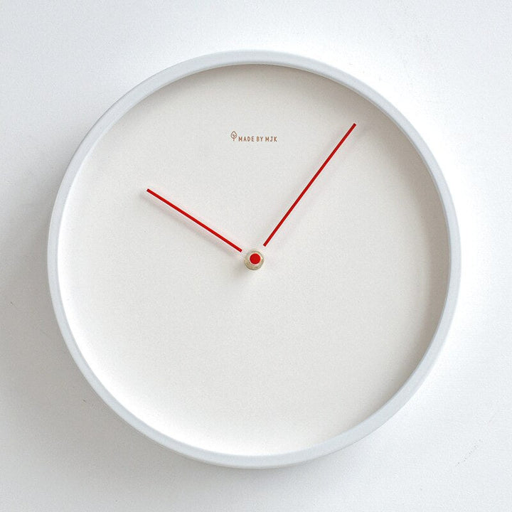 Minimalistyczny skandynawski zegar ścienny - Skara-Czerwony-25cm-Trend Polska