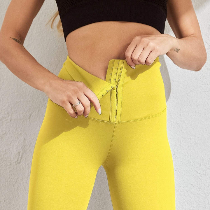 Modelujące Legginsy z Gorsetem – Ariana-Żółty-S-Trend Polska