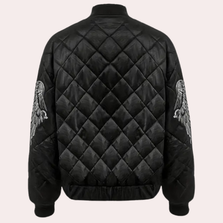 Modna czarna bomberka damska z zippem - Rivka-XS-Trend Polska