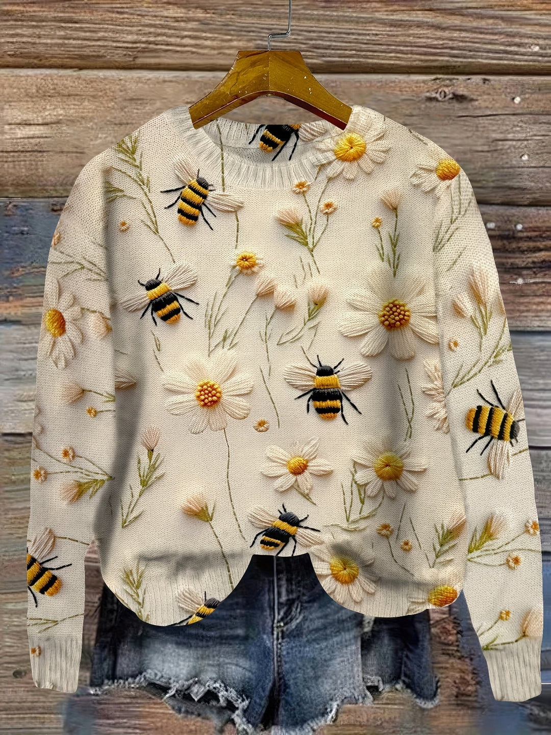 Modna damska bluza z motywem pszczół - Sophie-S-Morela-Trend Polska