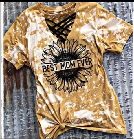 Modna damska koszulka z wycięciami i wzorem tie-dye – Norina-C-S-Trend Polska