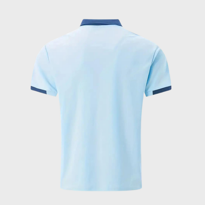 Modna koszulka polo dla mężczyzn - Leo-morski niebieski-S-Trend Polska