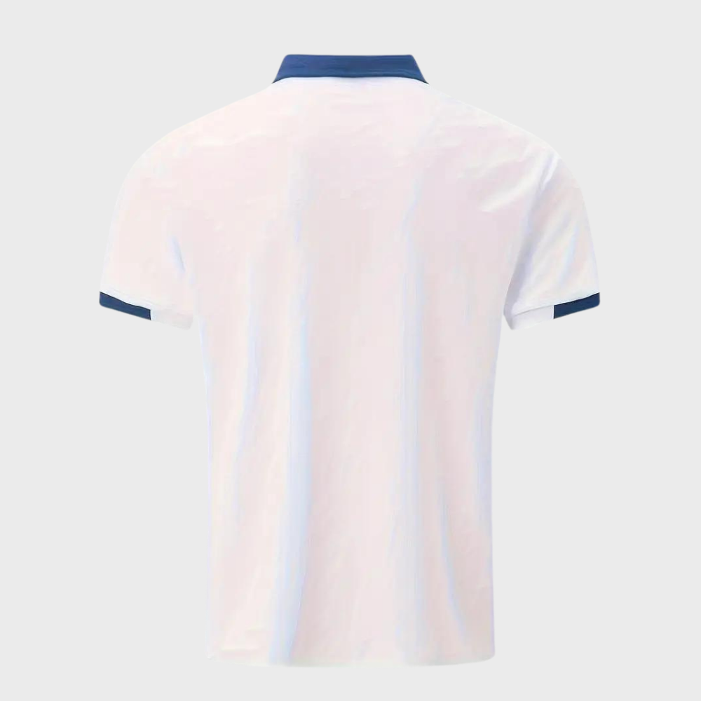 Modna koszulka polo dla mężczyzn - Leo-morski niebieski-S-Trend Polska