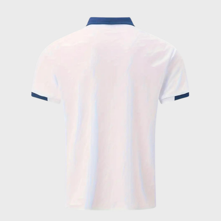 Modna koszulka polo dla mężczyzn - Leo-morski niebieski-S-Trend Polska