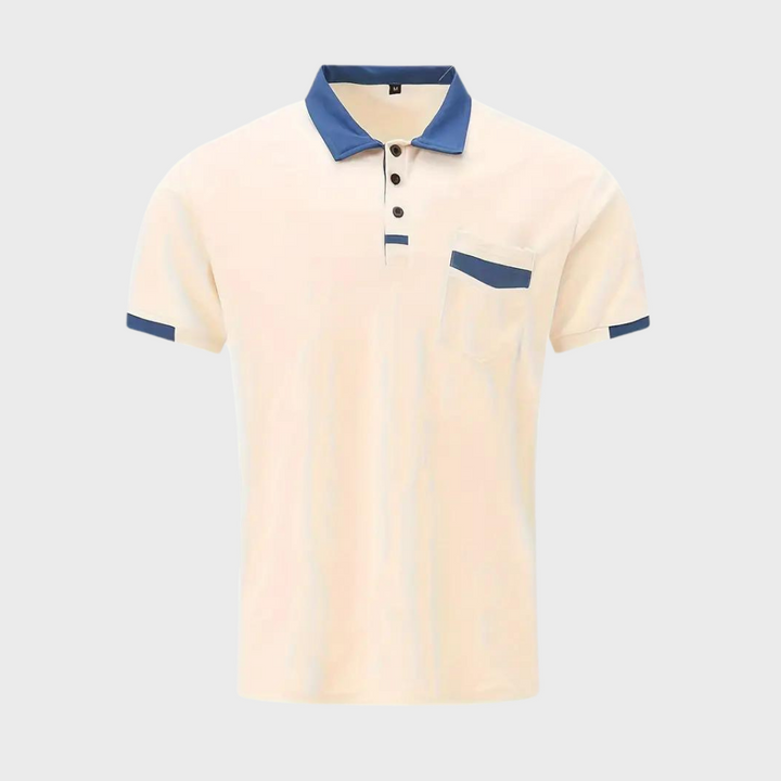 Modna koszulka polo dla mężczyzn - Leo-morski niebieski-S-Trend Polska