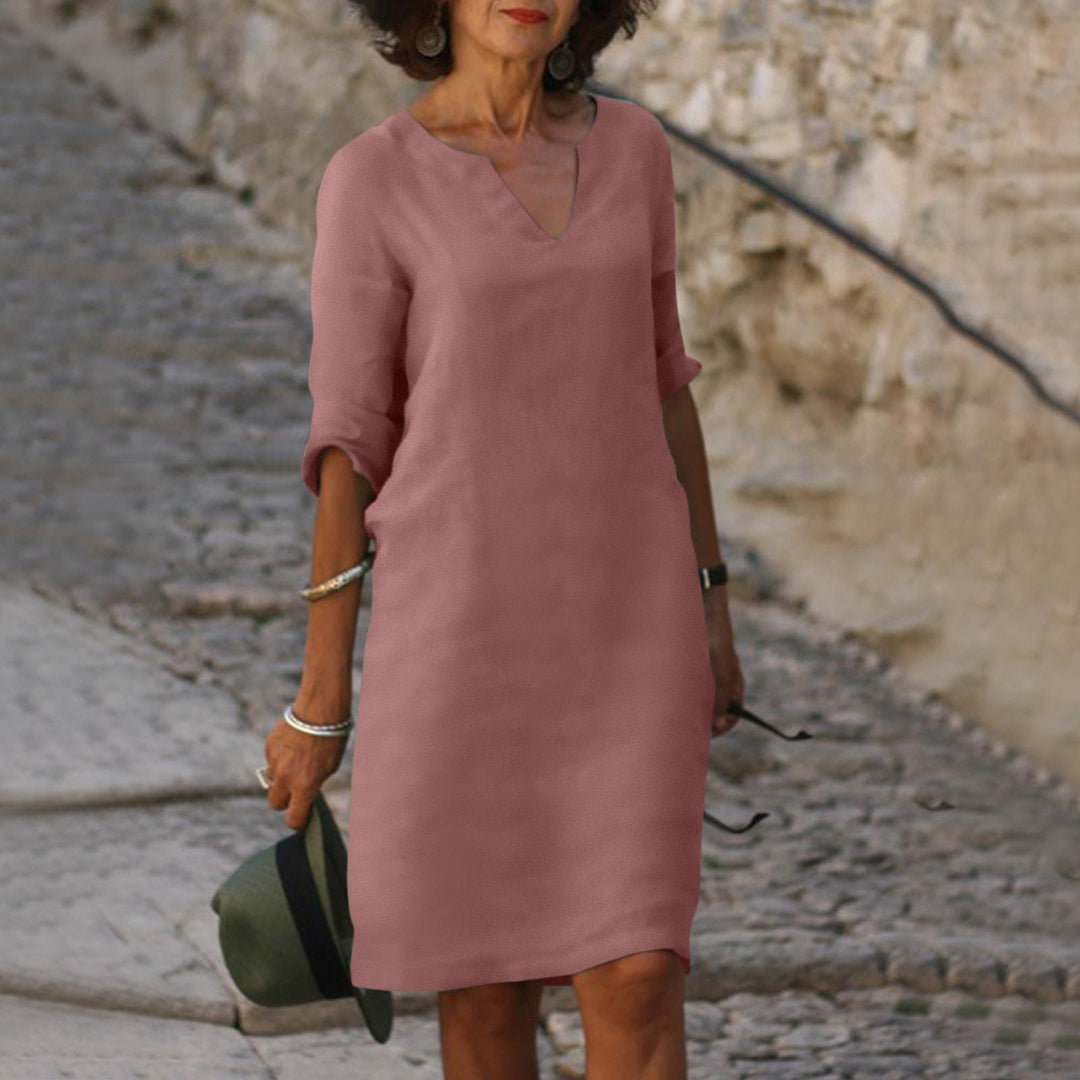 Modna letnia sukienka - Sofia-Różowy-S-Trend Polska