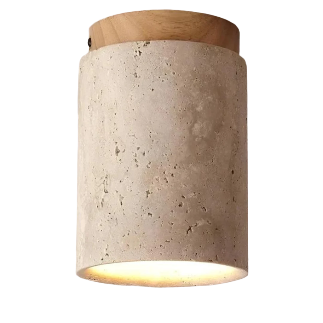 Modna Okrągła Lampa Sufitowa w Japońskim Stylu - ZenLight-Beżowy-Ciepłe światło (3000K)-Trend Polska