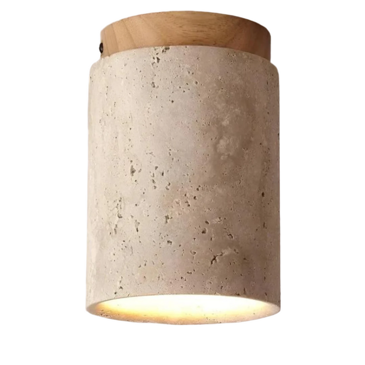 Modna Okrągła Lampa Sufitowa w Japońskim Stylu - ZenLight-Beżowy-Ciepłe światło (3000K)-Trend Polska