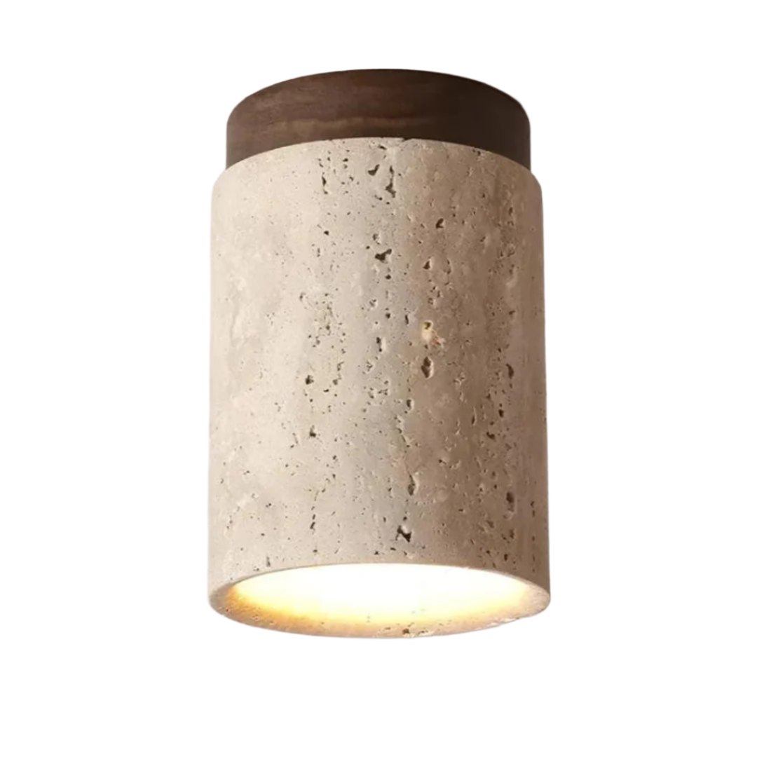 Modna Okrągła Lampa Sufitowa w Japońskim Stylu - ZenLight-Brązowy-Ciepłe światło (3000K)-Trend Polska