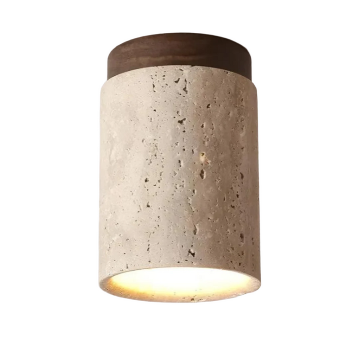 Modna Okrągła Lampa Sufitowa w Japońskim Stylu - ZenLight-Brązowy-Ciepłe światło (3000K)-Trend Polska
