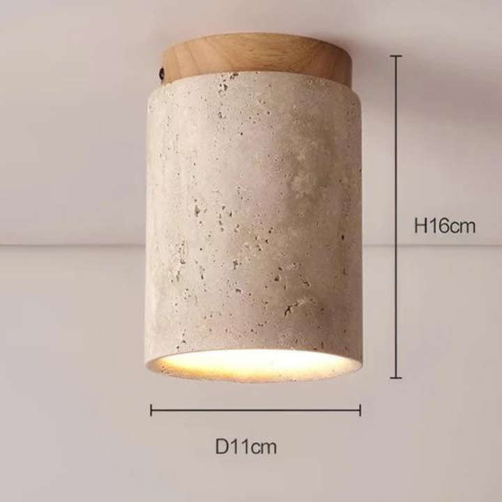 Modna Okrągła Lampa Sufitowa w Japońskim Stylu - ZenLight-Brązowy-Ciepłe światło (3000K)-Trend Polska