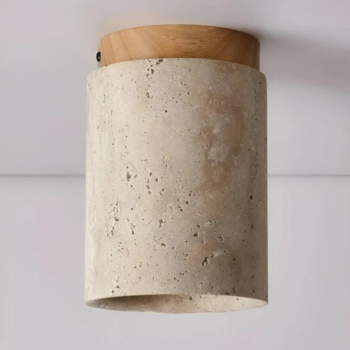 Modna Okrągła Lampa Sufitowa w Japońskim Stylu - ZenLight-Brązowy-Ciepłe światło (3000K)-Trend Polska
