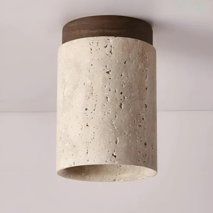 Modna Okrągła Lampa Sufitowa w Japońskim Stylu - ZenLight-Brązowy-Ciepłe światło (3000K)-Trend Polska
