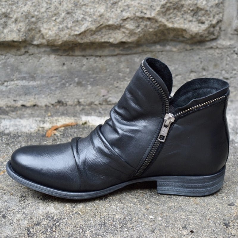 Modne Botki na Zimne Dni - WinterChic-Czarny-35-Trend Polska