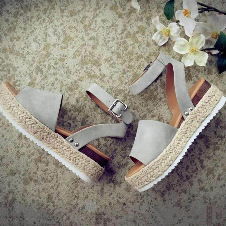 Modne Damskie Espadryle Sandały Letnie – Liv-Szary-35-Trend Polska