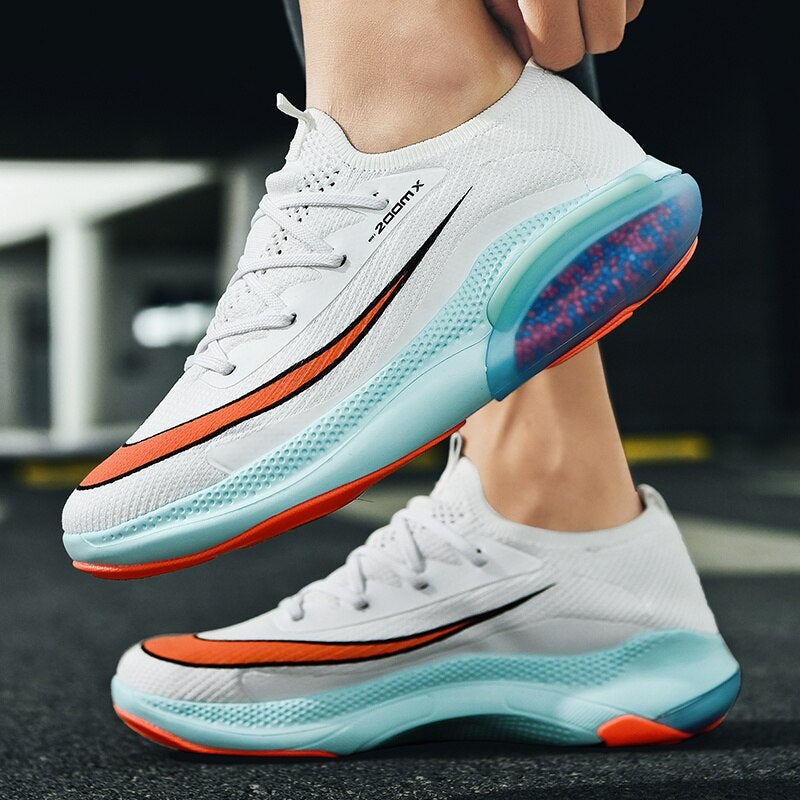 Modne i wygodne męskie sneakersy z elastyczną podeszwą – Orion-Biały-38-Trend Polska