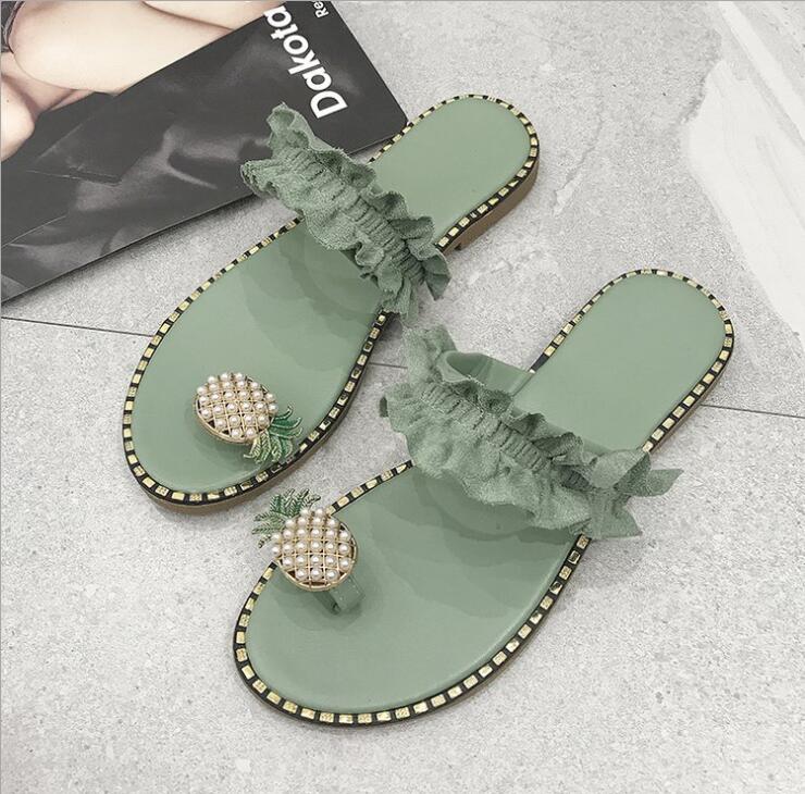 Modne letnie buty z wygodną podeszwą – Lina-Zielony-35-Trend Polska
