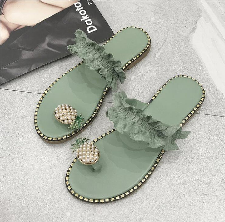 Modne letnie buty z wygodną podeszwą – Lina-Zielony-35-Trend Polska