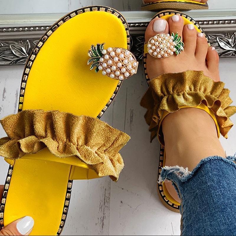 Modne letnie buty z wygodną podeszwą – Lina-Żółty-35-Trend Polska