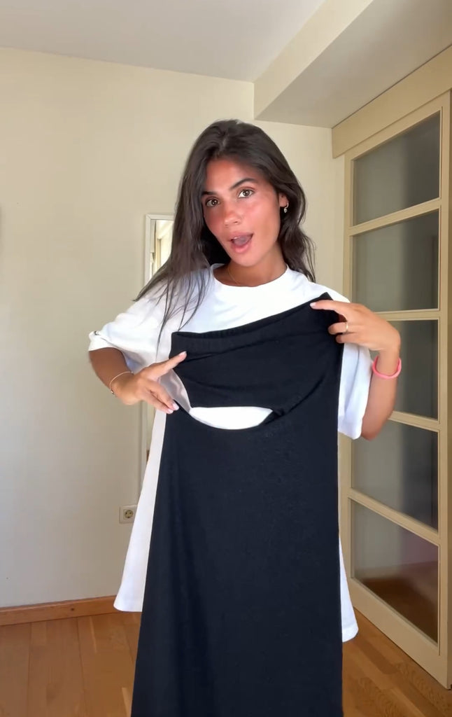 Modne letnie sukienka bandeau z elastycznym krojem – Viviane-Czarny-XS-Trend Polska
