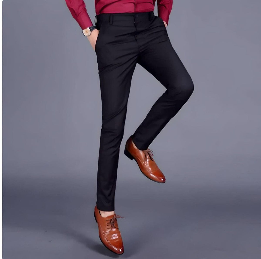 Modne Męskie Spodnie Stretch - Nolan-Czarny-29-Trend Polska
