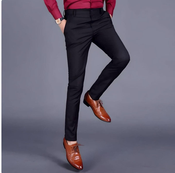 Modne Męskie Spodnie Stretch - Nolan-Czarny-29-Trend Polska