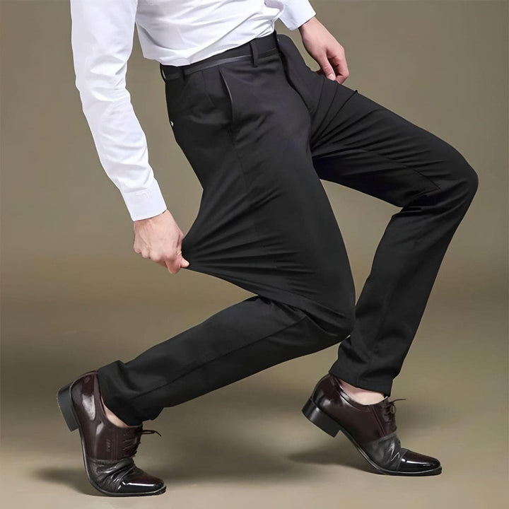 Modne Męskie Spodnie Stretch - Nolan-Czarny-29-Trend Polska