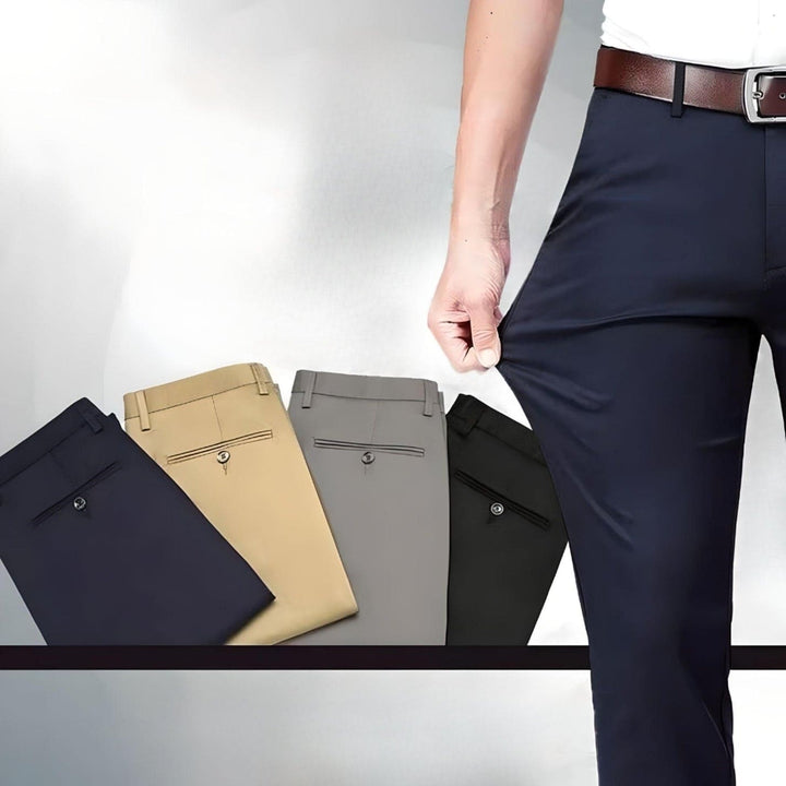 Modne Męskie Spodnie Stretch - Nolan-Czarny-29-Trend Polska