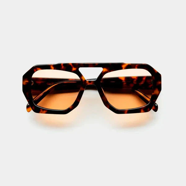 Modne Okulary przeciwsłoneczne z Glamour Detalem – Nova-Brązowe szkło-Trend Polska