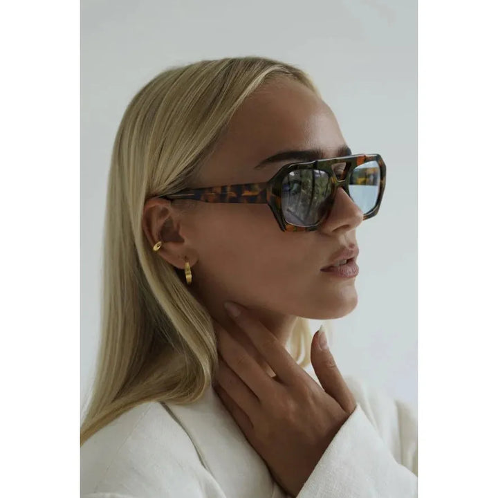 Modne Okulary przeciwsłoneczne z Glamour Detalem – Nova-Brązowe szkło-Trend Polska