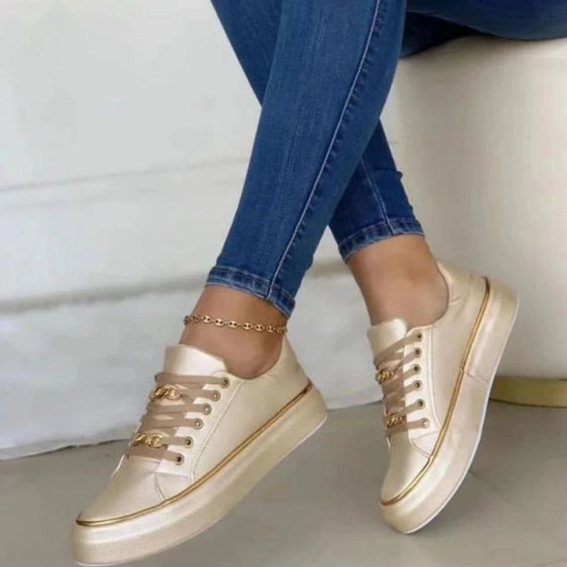 Modne sneakers dla modnych stóp - Seraphina-Złoto-35-Trend Polska