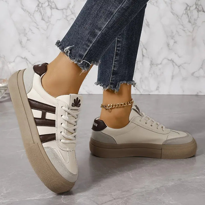 Modne sneakers na platformie dla kobiet – Talia-Niebieski-35-Trend Polska