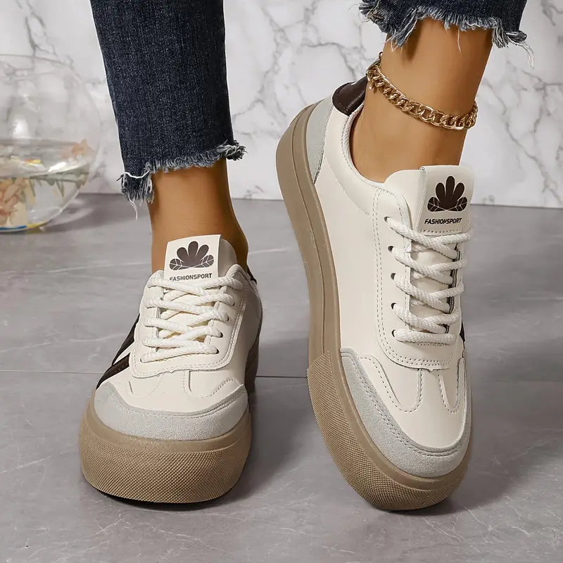 Modne sneakers na platformie dla kobiet – Talia-Niebieski-35-Trend Polska