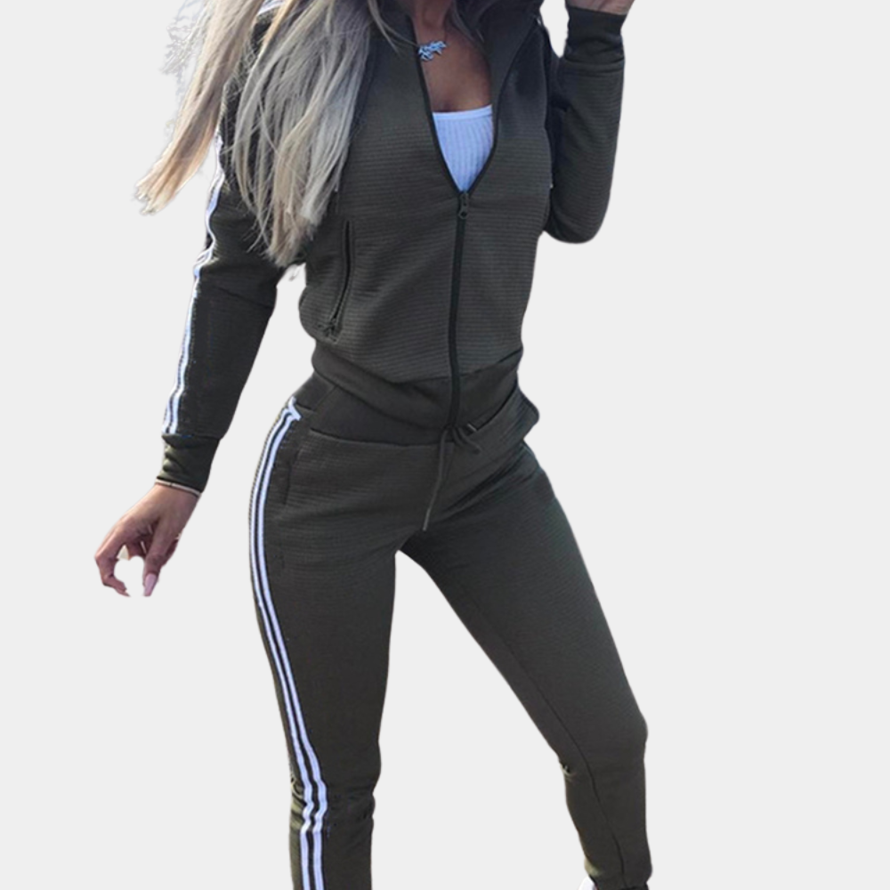 Modny 2-częściowy dres dla kobiet - Sienna-Szary-XS-Trend Polska