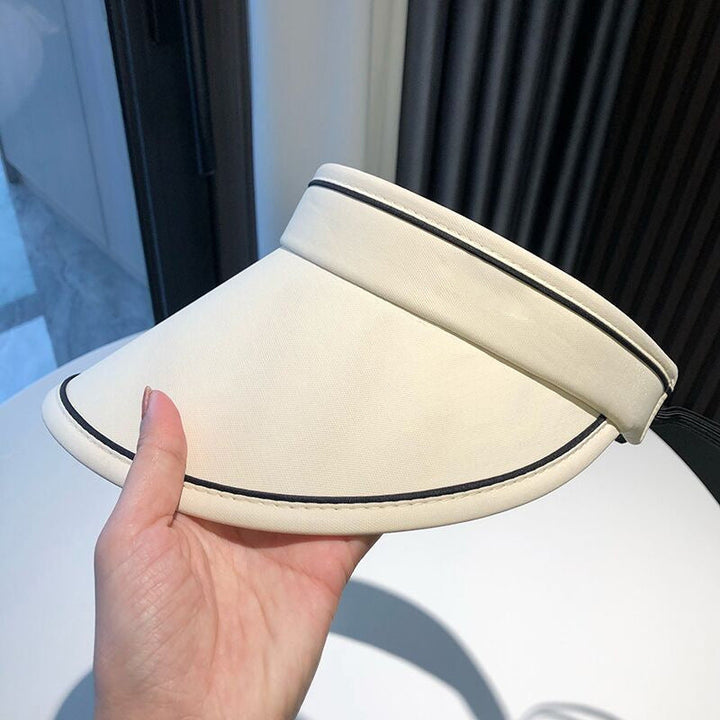 Modny kapelusz przeciwsłoneczny z dodatkową ochroną – FoldSun Pro-Czarny-Trend Polska