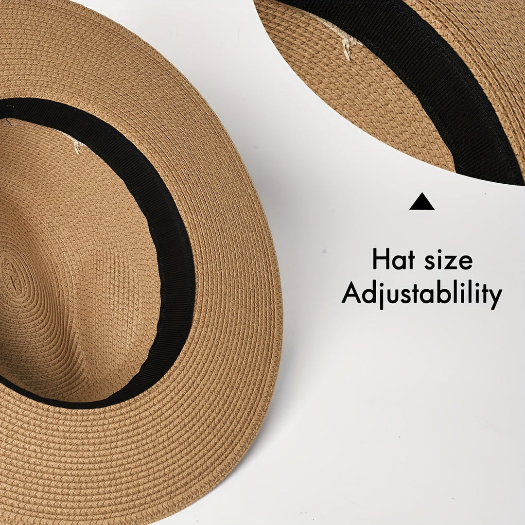 Modny kapelusz przeciwsłoneczny z szerokim rondem dla kobiet i mężczyzn – SunShield Panama-Khaki-M/L-Trend Polska