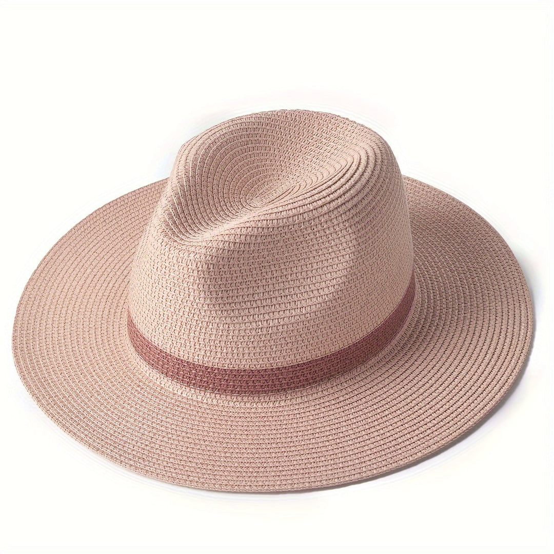 Modny kapelusz przeciwsłoneczny z szerokim rondem dla kobiet i mężczyzn – SunShield Panama-Khaki-M/L-Trend Polska