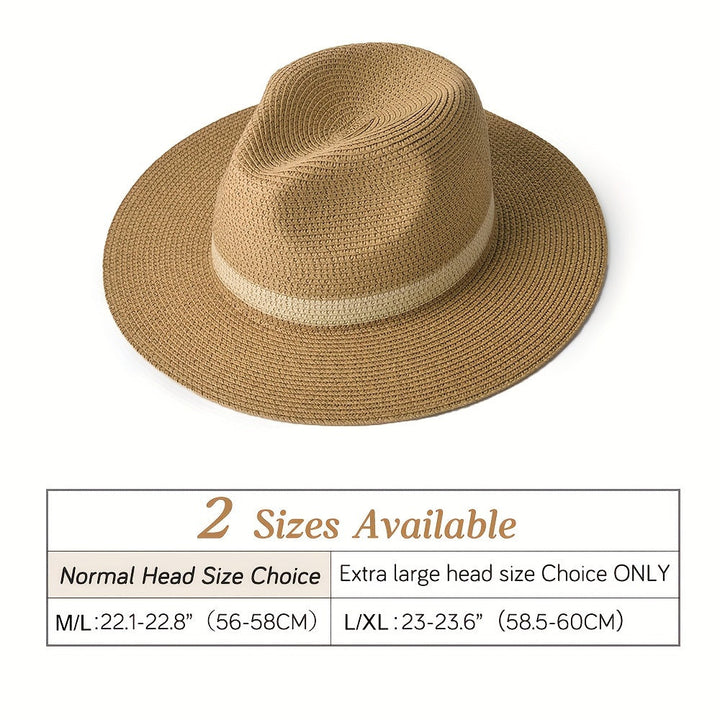 Modny kapelusz przeciwsłoneczny z szerokim rondem dla kobiet i mężczyzn – SunShield Panama-Khaki-M/L-Trend Polska